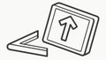 Simple upload arrow icon for data transfer and file sharing vector design Generative AI Royalty Free Stock Photo