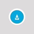 Simple upload button icon for cell phone element symbol or app logo Royalty Free Stock Photo