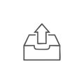 Simple upload icon representing transferring data or files into cloud storage or a digital system Royalty Free Stock Photo
