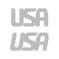 Simple usa text from black dots Royalty Free Stock Photo