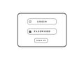 Simple user login page with username and password input fields for secure access