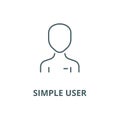 Simple user vector line icon, linear concept, outline sign, symbol