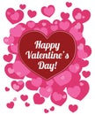 Simple Valentine`s Day vector card