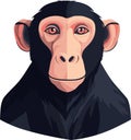 simple vector baboon clipart Royalty Free Stock Photo