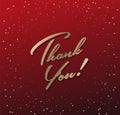 Simple vector background template with Thank You quotation