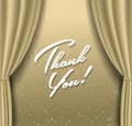 Simple vector background template with Thank You quotation