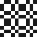 Simple vector black and white checkered geometric seamless pattern with squares Royalty Free Stock Photo