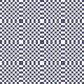 Simple vector blue and white checkered geometric seamless pattern with squares Royalty Free Stock Photo