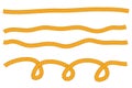 Simple Vector, Brown Horizontal Wave Rope, for Your Element Design