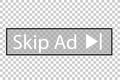 Simple Vector Button, Skip Ad, At Transparent Effect Background Royalty Free Stock Photo