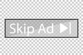 Simple Vector Button, Skip Ad, At Transparent Effect Background Royalty Free Stock Photo