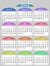 Simple vector calendar for year 2022 sundays first, easy to edit and use