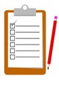 Simple Vector, Checklist, Isolated on White