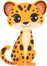simple vector Cheetoh clipart Royalty Free Stock Photo