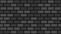 Simple vector dark brick wall background. Old black texture urban masonry. Vintage architecture block wallpaper. Retro facade room Royalty Free Stock Photo