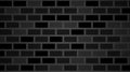 Simple vector dark brick wall background. Old black texture urban masonry. Vintage architecture block wallpaper. Retro facade room Royalty Free Stock Photo