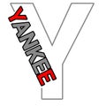 Simple vector design of letter y and yankee text on transparent background