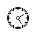 Clock icon.Icon style clock graphic.Clock icon vector.Vector illustration of a clock