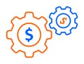 Gear dollar icon