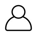 User profile avatar solid black line icon Royalty Free Stock Photo