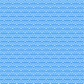 Simple vector flat art azure and white seamless pattern of minimalistic geometric abstract brick wall scaly square patter