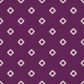 Simple vector geometric floral seamless pattern. Purple and lilac color Royalty Free Stock Photo