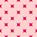 Simple vector geometric seamless pattern with small squares. Red and pink color Royalty Free Stock Photo