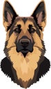 simple vector German Shepherd clipart Royalty Free Stock Photo