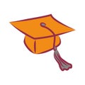 Simple vector graduate cap icon