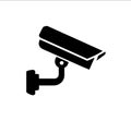 A simple vector graphic of an icon for a CCTV camera with a white background a minimalistic design simple shapes a Royalty Free Stock Photo