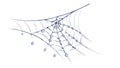 Corner Spider Web Halloween Vector Graphic, vector design Generative AI Royalty Free Stock Photo