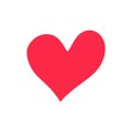 Simple vector heart icon for february 14