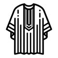 Simple Vector Icon of Agbada Outfit Logo Illustration. Royalty Free Stock Photo