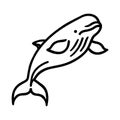 Simple Vector Icon of a Beluga whale Ã¢â¬\' Logo Design Illustration. Royalty Free Stock Photo