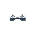 Simple vector icon of a bridge Royalty Free Stock Photo