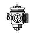Simple Vector Icon of Carburetor Logo Design Illustration. Royalty Free Stock Photo