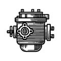 Simple Vector Icon Of Carburetor Logo Illustration Design. Royalty Free Stock Photo