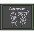 Simple Vector Icon of a classic school blackboard in flat style. Pixel perfect. Basic education element. Royalty Free Stock Photo