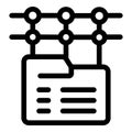 Data network sharing folder files information icon Royalty Free Stock Photo
