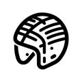 Simple Vector Rugby Headgear Icon Logo Design Illustration. Royalty Free Stock Photo