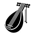 Simple Vector Icon of Kora Instrument Logo Illustration. Royalty Free Stock Photo