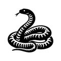 Simple Vector Icon Of Lachesis Muta Roraimae Snake Logo Design Illustration. Royalty Free Stock Photo