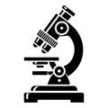 Simple Vector Icon Microscope Logo Design Illustration. Royalty Free Stock Photo