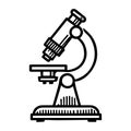 Simple Vector Icon Microscope Logo Design Illustration. Royalty Free Stock Photo