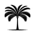 Simple Vector Icon of a Moriche Palm Ã¢â¬\' Logo Design Illustration. Royalty Free Stock Photo
