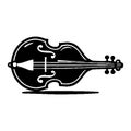 Simple vector icon oompah bass logo design illustration. Royalty Free Stock Photo