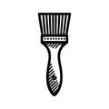 Simple Vector Icon of a paintbrush Ã¢â¬\' Logo Design Illustration. Royalty Free Stock Photo