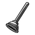 Simple vector icon plunger logo design illustration. Royalty Free Stock Photo