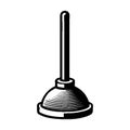 Simple Vector Icon Of Plunger Logo Design Illustration. Royalty Free Stock Photo