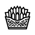 Simple Vector Icon Poutine Logo Illustration. Royalty Free Stock Photo